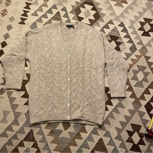 Theory alpaca cableknit cardigan
